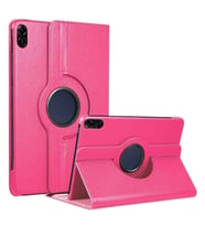 Honor Pad X8A Uyumlu 11 inç Döner Standlı Tablet Kılıfı (Pembe)