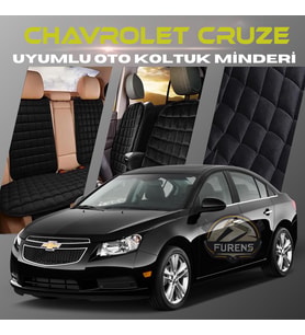 Chevrolet Siyah Renk Tay Tüyü Cepli & Terletmez Sırtlı Oto Koltuk Minder Seti - Koltuk Koruma Kılıfı (ÖN & ARKA TAM SET)