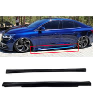 Renault Megane 4 Sedan Aero Yan Marşpiyel Seti Mat Siyah Plastik 2 Adet 2016 ve üzeri