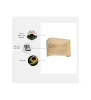 YENİ ÖRGÜLÜ PİLLİ RATTAN ABAJURLU DİKDÖRTGEN APLİK