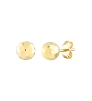 MOOM MÜCEVHERAT Kadın 14 Ayar Altın Küpe Minimalist Top Vidalı Altın Küpe 18 mm