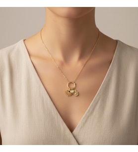 STİL İNCİSİ/XUPING JEWELRY GÖZ İNCİLİ ZİRKON TAŞLI KOLYE