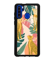 Reeder P13 Blue Max Uyumlu Çiçekli Leopar Tasarımlı Glossy Telefon Kılıfı