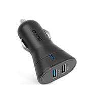 Sbs Mini Araç Şarj Cihazı 12/24V 2400 mAh 2 Usb Çıkışı Siyah TECR2USB24AFAST