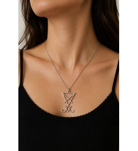 Sigil of Lucifer Unisex Kolye – Gotik ve Mistik Tasarım