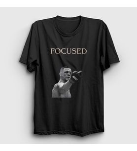 Presmono Unisex Siyah Focused Nate Diaz Mma Ufc T-Shirt 427423tt