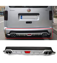 Vw Caddy Gri Difüzör Difizör Yuvarlak Egzoz Görünüm Kulaklı Tip 2004-2014