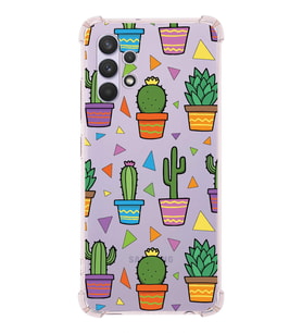 PrintiFy Samsung Galaxy A32 Uyumlu Water Color 4 Baskılı Şeffaf Köşe Korumalı Antişok Kılıf