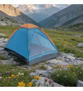 4 Kişilik Kamp Çadırı Manuel Kurulum Düz Kapılı Outdoor Dayanıklı Kamp Doğa Çadırı 200 x 200 x 110 c