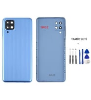 Samsung Galaxy M12 - SM-M127 FULL Kasa Arka Kapak Takım MAVİ - TAMİR SETİ