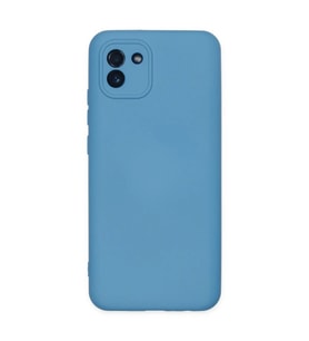 Samsung Galaxy A03 Kılıf Nano içi Kadife Silikon - Mavi