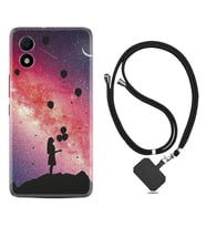 TCL 303 Kılıf Resimli Boyun Askılı İpli Desenli Silikon Flowers Cat 2 1349