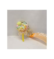 Figürlü içi Su Dolu Lollipop Hareketli Sevimli Anahtarlık/Çanta Süsü/ Araba Süsü (Sarı)
