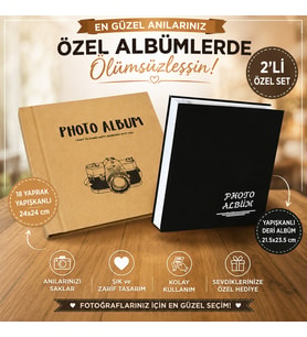 2 li Özel yapışkanlı Albüm seti