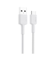 Aukey CB-CD30-WH Naylon Örgülü USB-A Type-C Şarj Kablosu 0.9M