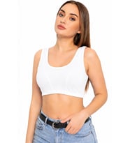 Gd Goldoremi Kadın Kalın Askılı Pamuklu Likralı Rahat Büyük Beden Yarım Atlet/Büstiyer/Body