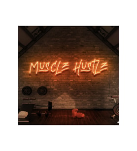 MUSCLE HUSTLE Yazılı Neon Tabela