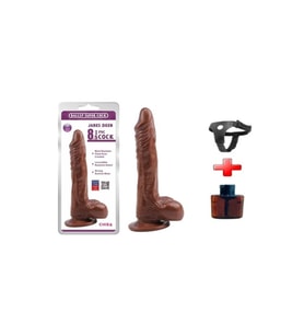 21,5 cm Belden Bağlamalı Gerçekçi Melez Dildo Penis