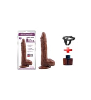 21,5 cm Belden Bağlamalı Gerçekçi Melez Dildo Penis