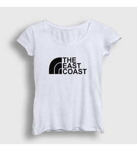 Presmono Kadın Beyaz Logo The East Coast T-Shirt 503508tt (Beyaz)