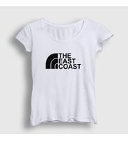 Presmono Kadın Beyaz Logo The East Coast T-Shirt 503508tt (Beyaz)