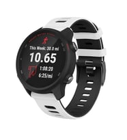 Xiaomi Watch S1 -S1 Active -Mi Watch -Watch Color 22mm Uyumlu Stride Çift Renkli Silikon Kordon (Beyaz-Siyah)