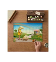 Bebek Arabası Süren Küçük Kız Tasarımı 240 parça Ahşap Puzzle Ahşap Kutuda MP00638