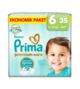 Prima Premium Care 6 Beden Bebek Bezi Extra Large Ekonomik Paket 35 Adet
