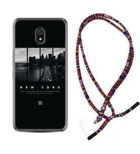 Xiaomi Redmi 8A 8 Pro 9C 9T 10C 11T Pro Kılıf Boyun Asklı Rasta Silikon New York 1612