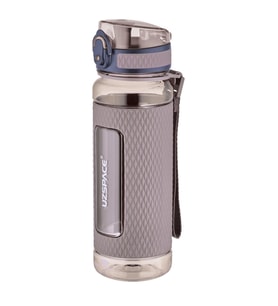Uzspace FiftyFifty 520ml Tritan Su Matarası Silikon Korumalı Kaydırmaz Gövde (Kahverengi)