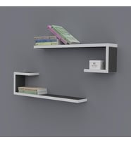 Kenzlife kitaplık kayra 015*060*20*2 gri duvar rafı
