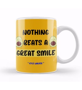 Smile Quotes Happy Love Gift Kupa Bardak Porselen