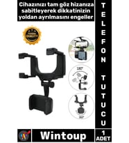 #TelefonTutucu 360 Derece Döner Evrensel Araç İçi Ayarlı Araba Dikiz Aynasına Takılan Telefon Tutucu