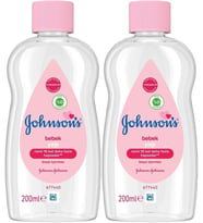 Johnsons Baby Bebek Yağı 200ML Nemlendirici (Pembe) (2 Li Set)