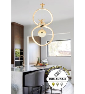 3 Renkli Dimmerli Modern Sarkıt LED Avize, Salon ve Mutfak Dekorasyonu