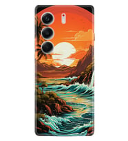 Camon 40 4G Kılıf Boutique Baskılı Resimli Retro Mountain Pcode -079