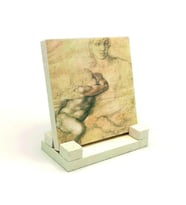 Eskiz çizim (Leonardo Da Vinci)Baskılı Doğaltaş Masaüstlük