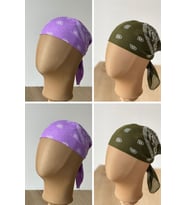 %100 Pamuklu Klasik Desen Unisex 4lü Bandana Seti Renkli Bandana Etnik Desenli A Kalite Bandana