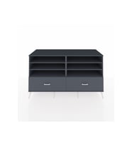 Kronos Konsol 6 Raflı 2 Çekmeceli  176x59x99 Antrasit-Antrasit