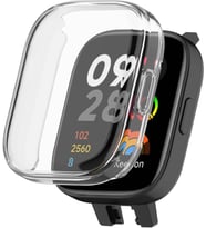 Lexroo Xiaomi Redmi Watch 3 Active için Kılıf 360 Full Round Soft Silicone Şeffaf [Redmi - Şeffaf]