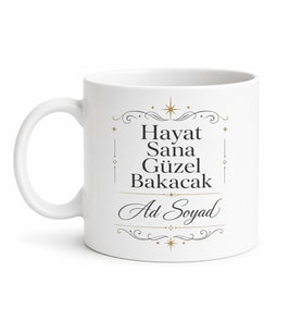 İsme Özel Kişiye Özel Tasarımlı Baskılı Kupa Bardak Hediye