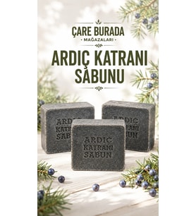 El Yapımı & Doğal Ardıç Katranı Sabunu (3 ADET)