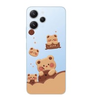Xiaomi Redmi 12 Uyumlu Uyumlu Bear Tasarımlı Şeffaf Telefon Kılıfı