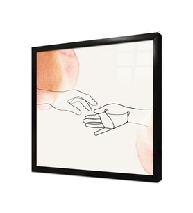 Tablosan Line Art Çerçeveli Cam Tablo
