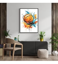 Splash Dunk 3'lü Set Çerçeveli Tablo Siyah Renk 30 x 42 Boyut/Ebat (Standart)