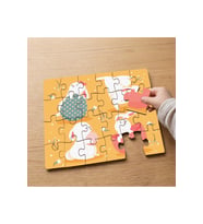 Paskalya Tavşanı - Easter Tasarımlı 24 Parça Ahşap Çocuk Puzzle MPK0525