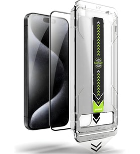 iPhone 15 ile Uyumlu Darbelere Karşı Maksimum Koruma Sağlayan ve Kolay Uygulama Aparatlı Hiçbir Şekilide Telefonda Toz Bırakmayan Cam (iPhone 15)