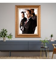 Altın Paspartulu Atatürk  Çerçeveli Tablo C1123 (Gold)