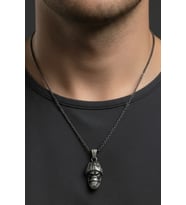 Şapkalı Goril Model 925 Ayar Gümüş Erkek Kolye