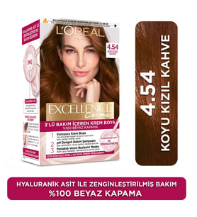 Loreal Excellence Creme Saç Boyası 4.54 Koyu Kızıl Kahve